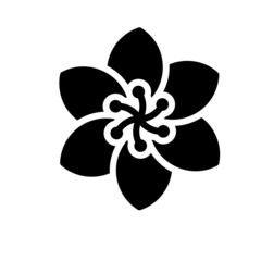 Glyph flower vector icon