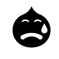 Glyph cry vector icon