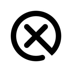 Fototapeta premium Glyph Cancel vector icon