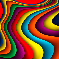 Bright colorful wavy background ,vector Illustration