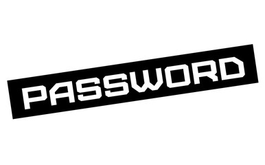 Password typographic sign