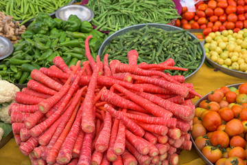 Fresh and organic vegetables at farmers market
