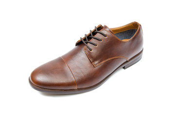 Brown shoes isolated on white background