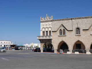 Fototapeta premium the Governor's Palace is one of the most beautiful buildings in Rhodes modelled on the Doges palace