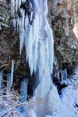 王滝村　氷瀑となった新滝