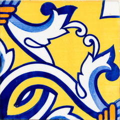 Traditional Portuguese glazed tiles