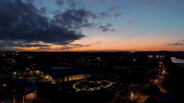 4K Aerial Reveal Long Center Barton Springs South First Sunset