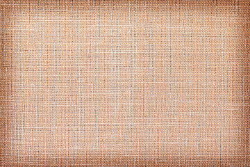Brown linen fabric texture or background.