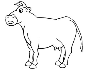Сartoon cow. Vector illustration.
