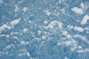 The texture of the ice. The frozen water.Winter background  