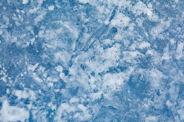 The texture of the ice. The frozen water.Winter background  