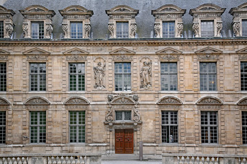 Fototapeta na wymiar Paris, Hotel de Sully, historic 17th century mansion now used as government offices