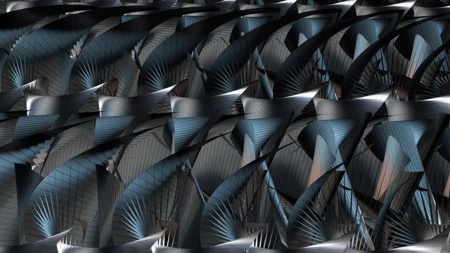 3d render metal waves abstract background