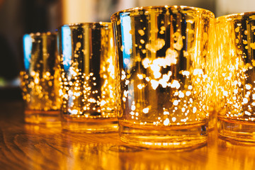 Beautiful stunning lights lens and candle placements macro shots