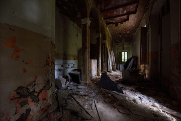 Fototapeta na wymiar abandoned factory interior