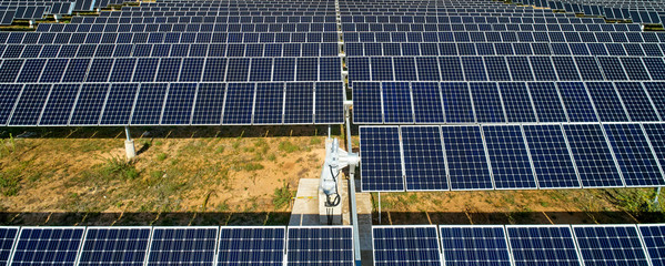 Aerial solar photovoltaic bracket detail