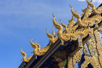 Fototapeta na wymiar Beautiful Naga statue in Thai temples