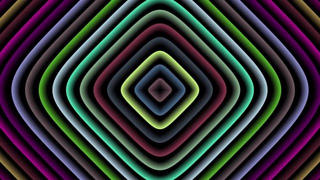 Hypnotic color changing shapes seamless loop animation background. Illusion background, psychedelic background