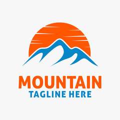 Mountain landscape logo design