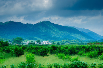 The mountains and rural scenery 