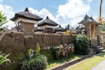 Fence of cultural heritage houses in the traditional village of Penglipuran