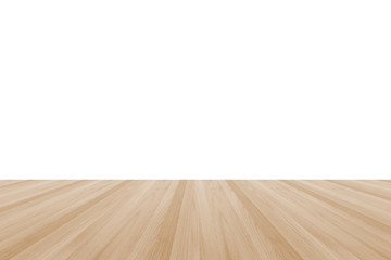 Wood floor texture in light cream beige brown color tone  isolated on white wall background