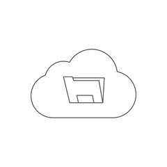 Fototapeta premium cloud and file outline icon vector design illustration