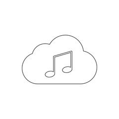 cloud and music colored icon vector design