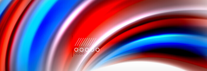 Fluid liquid colors abstract background, colorful geometric background - fluid shapes composition