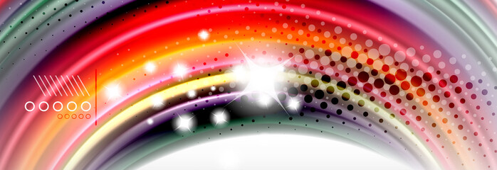 Smooth liquid blur wave background, color flow concept, illustration