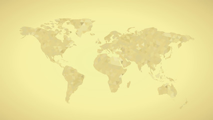 Golden world map