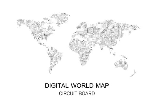 digital world map
