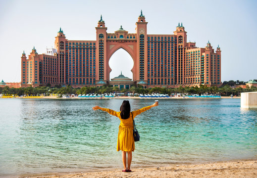 Female tourist in Dubai