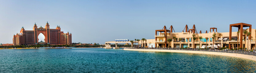  Panoramic view at the palm island in Dubai