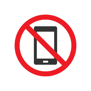 no mobile sign