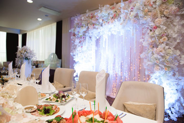 wedding banquet in a restaurant, party in a restaurant