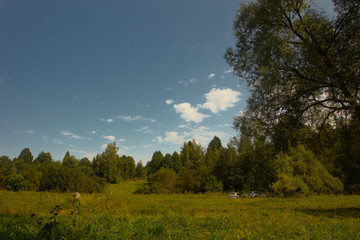 Obraz premium Beautiful scenic views on hot summer days.