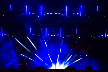 concert light show, colorful and vivid stage spotlight on stage background