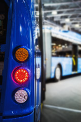 rear Parking lights of city bus or electric bus