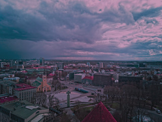 Aerial view of city Tallinn, Estonia