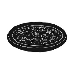 Isolated object of pizza and food logo. Collection of pizza and italy stock vector illustration.