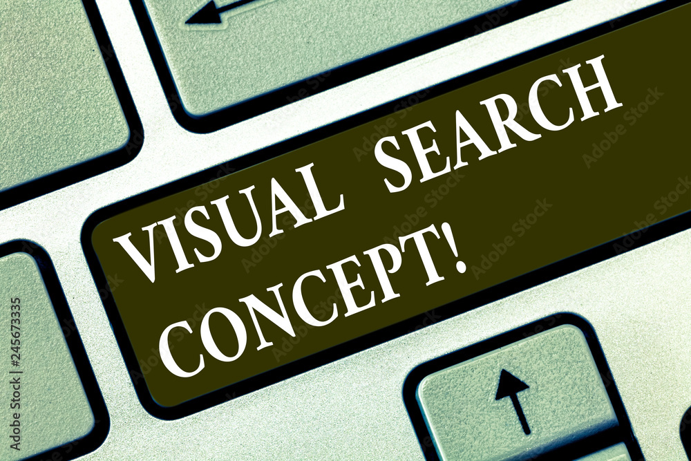 Fototapete conceptual hand writing showing visual search concept. business photo text perceptual task requiring