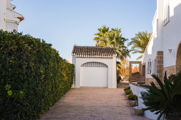 Design, architecture and building concept - The entrance gate of the house