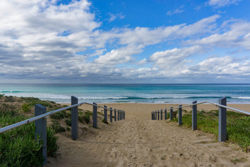 Obraz premium płot na plaży
