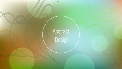 Color geometric gradient, futuristic background. The idea of modern wallpaper design, packaging. Bright color lines, abstract shapes, dots.  Background in minimalist style.