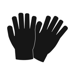Vector illustration of glove and winter logo. Set of glove and equipment stock symbol for web.