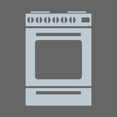 Gas Stove icon with minimal style. Vector Illustration.