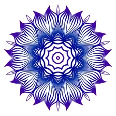 Fototapeta premium Ornamental pattern with mandala. Vintage vector for print phone case, web design, Invitation, wedding card. Blue, purple color gradient