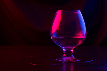 glass with alcohol