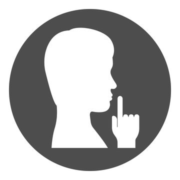 recommend clip art: Keep silence symbol. Hush gesture. Vector.
